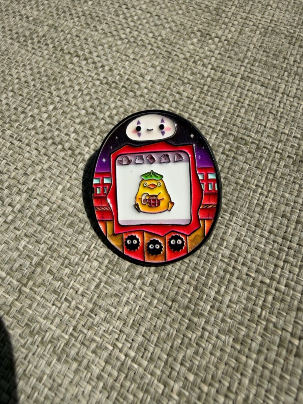 No Face Spirited Away Studio Ghibli Tamagotchi Enamel Pin